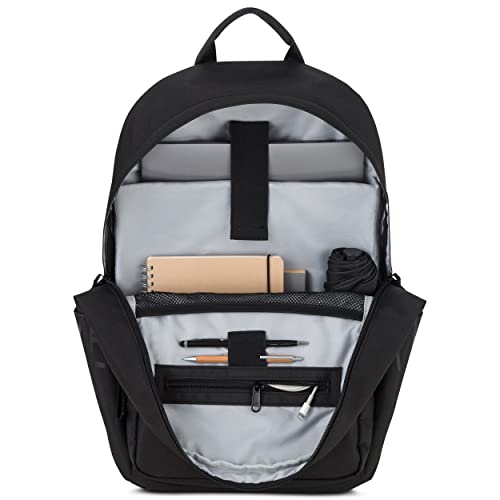 Mochilas Escolares Jóvenes Negra - LARKSON No 3 - Mochila Mujer Niña Mochila Hombre Niño Universidad, Escuela y Viaje - Bolso para Portátil - Hecha de Botellas de Plástico Reciclado e Impermeable