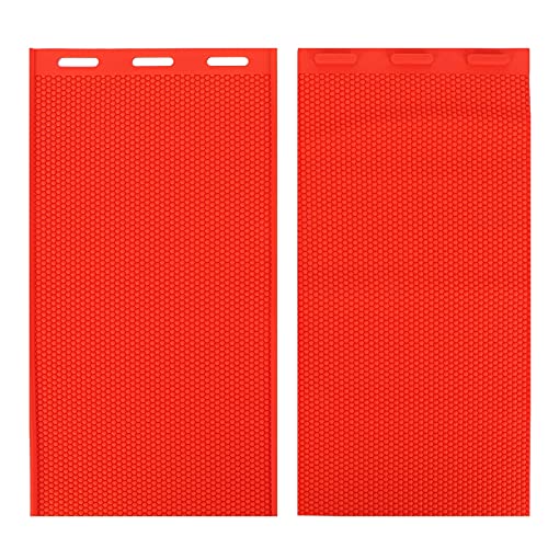 Molde de Hoja de Cera de Abeja de 2 Piezas, Suministros de Apicultura Roja, Máquina Manual de Impresión de Molde de Tableta de Goma para Hacer Rebanadas de Cera de Abeja