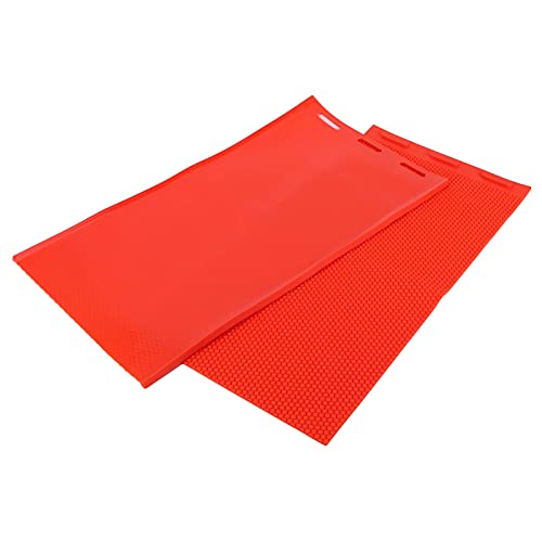 Molde de Hoja de Cera de Abeja de 2 Piezas, Suministros de Apicultura Roja, Máquina Manual de Impresión de Molde de Tableta de Goma para Hacer Rebanadas de Cera de Abeja