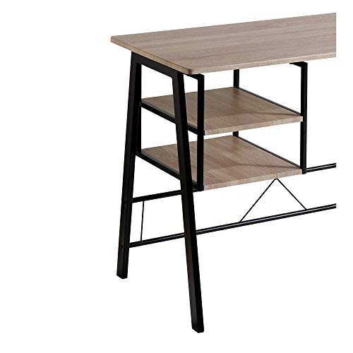 Momma Home Mesa Escritorio - 2 Cajoneras Escritorio, Escritorio Ordenador, Mesa Oficina, Escritorio Vintage, Escritorio Juvenil, Mesa Estudio, Mesa Habitacion Juvenil, Modelo Andea, 120x52x76,5 cm