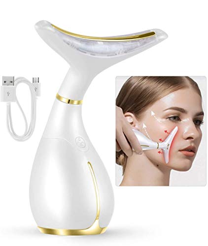 Ms.W Skincare Masajeador Facial Electrico, Masaje Facial Aparato Celulitis Dispositivo De Belleza Facial y Cuello, Estiramiento De La Piel Antiarrugas Masajeador Lifting, Regalos Originales Para Mujer