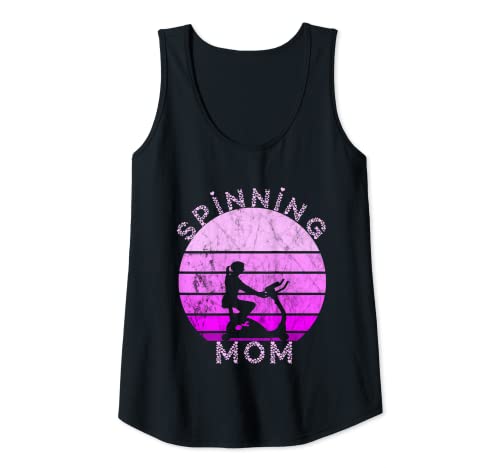 Mujer Spinning Mamá Interior Spinning Clase Bicicleta Entrenamiento Madre Camiseta sin Mangas