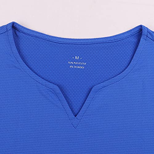 Muscle Alive Hombre Camisetas atléticas de Culturismo para de Secado rápido para músculos Gimnasio Entrenamiento Tops Azul L