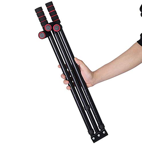 MuscleForge Separador de piernas para estirar los aductores hasta más de 180 °, entrenador de espaguetis para piernas de ballet, artes marciales y fitness, de aluminio con asas acolchadas