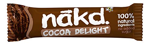 Nakd Cocoa Delight- Barritas De Fruta Y Frutos Secos Al Cacao – Sin Gluten - Pack 18 Barritas X 35g, 630 Gramo
