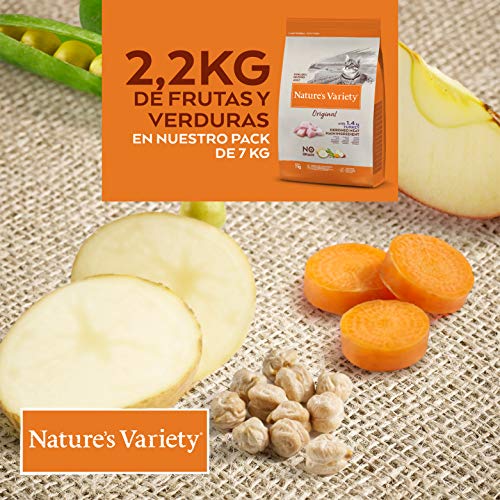 Nature's Variety Original No Grain - Pienso para gatos esterilizados con pavo deshuesado 7 Kg