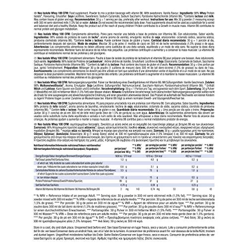 Neo Iso Whey 100CFM 900gr Vainilla. 100% aislado de proteina de suero. Sin grasas. Para dietas keto.