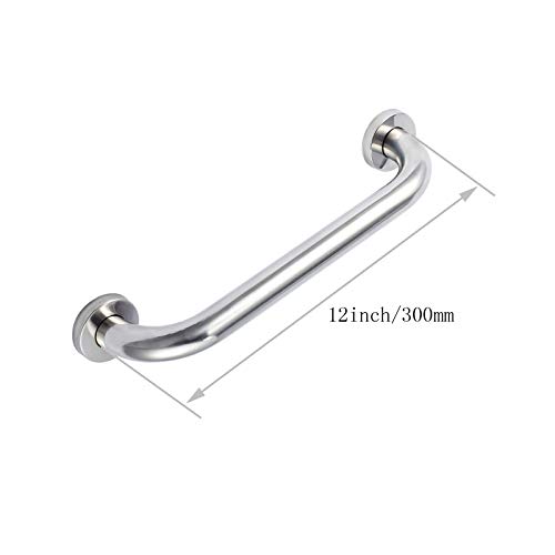 Neoteck 2 x Barra de Agarre para Baño Asa de Seguridad 12 Pulgadas / 30cm Acero Inoxidable Antideslizante Ducha Agarre de Pared Manija Manija Toallero