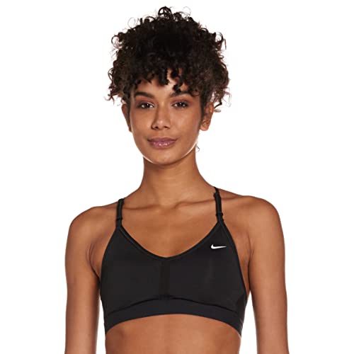 NIKE CZ4456 W NK DF Indy V-Neck Bra Sports Bra Women's Black/Black/Black/White M
