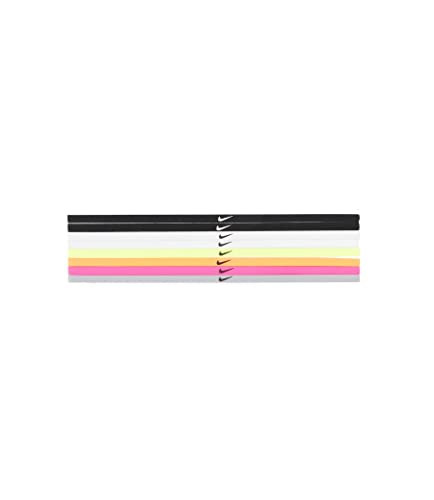 Nike Skinny Headbands 8 Pk Elásticas Tennis Swoosh Cabello Paquete 8 unidades (BLACK/BLACK/WHITE)