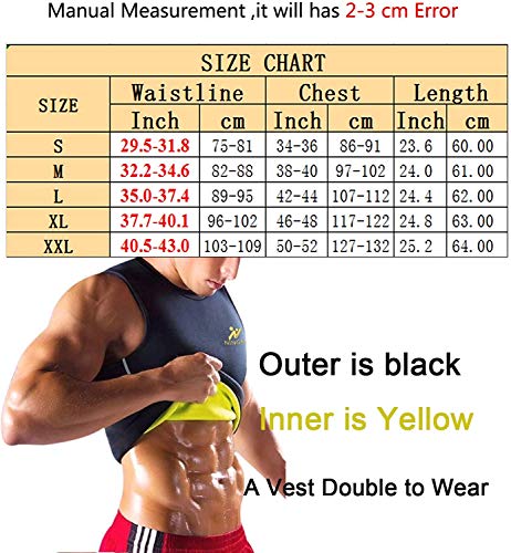 NINGMI Chaleco Sauna Hombre Entrenador Cintura de Neopreno Fajas Reductoras Efecto Camiseta para Correr
