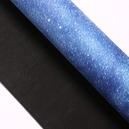 none-branded Zen&CO colchoneta de Yoga, Material y Textura Ante Gamuza, 4MM con diseño Original, Ideal para Ejercicios como Yoga, Pilates, Bikram, Ashtanga (183cm x 61cm x 4mm) (Galaxia)