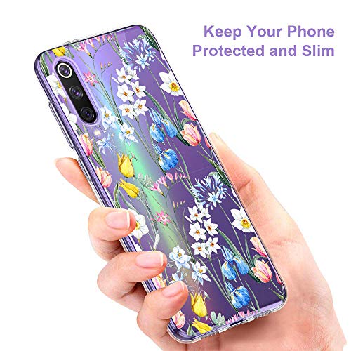 Oihxse Mandala Flores Encaje Patrón Serie Case Compatible con Motorola Moto G7 Power Funda TPU Silicona Suave Protector Ultra Slim Anti-Rasguño Transparente Carcasa (A18)