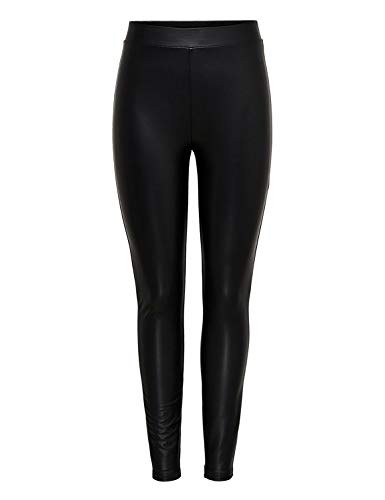 Only Onlcool Coated Legging Noos Leggings, Negro (Black Black), 40 (Talla del Fabricante: Medium) para Mujer