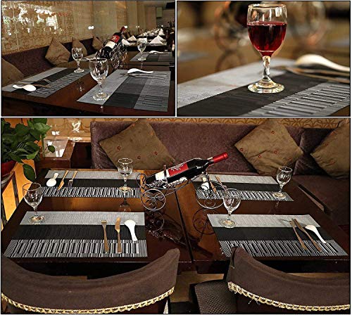 OUME Manteles 6 Piezas Individuales de Mesa Lavable Antimanchas Antideslizante Resistente Al Calor PVC Vinilo Salvamanteles Individuales