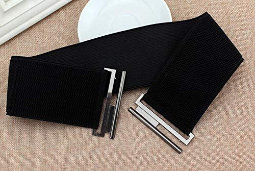 Oyccen Cinturón Elástico para Mujer Cinturones de Vestir Pretina Ancho con Hebilla de Metal