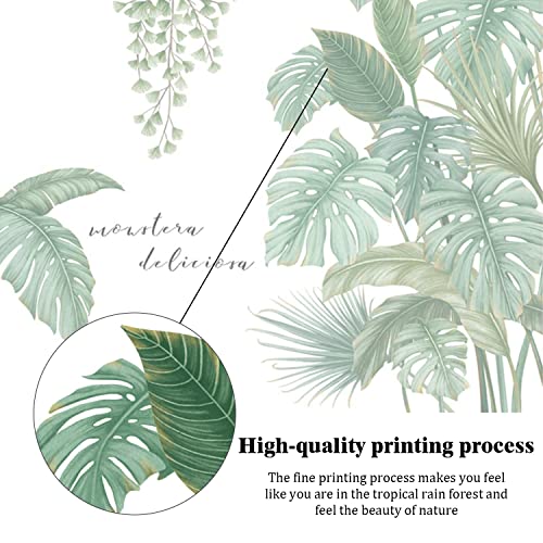 Pegatinas de Pared Planta, Planta Tropical Hoja Etiqueta, Vinilo Decorativo Hoja Planta Tropical, Planta Tropicales Vinilos, Pegatinas de Planta Tropicales, para Dormitorio, Sala de Estar, Comedor
