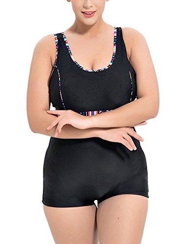 PengGengA Mujer Deporte Casual Bikini Tallas Grandes Bañadores Slim Fit Traje De Baño Negro 56