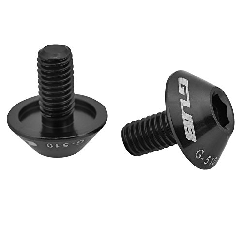 Pernos hexagonales de la jaula de la botella de agua de la bicicleta, tornillos de perno M5 x 12 mm para el soporte de la jaula de la botella de agua de la bicicleta, 2 piezas(Negro)