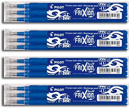 Pilot Frixion Ball - Recambio para bolígrafo (12 unidades), color azul