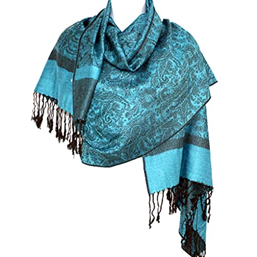 Plata Fever® Jacquard Máquina de Paisley Pashmina Bufanda, diseño de bufanda de estola KNICKENTE Large