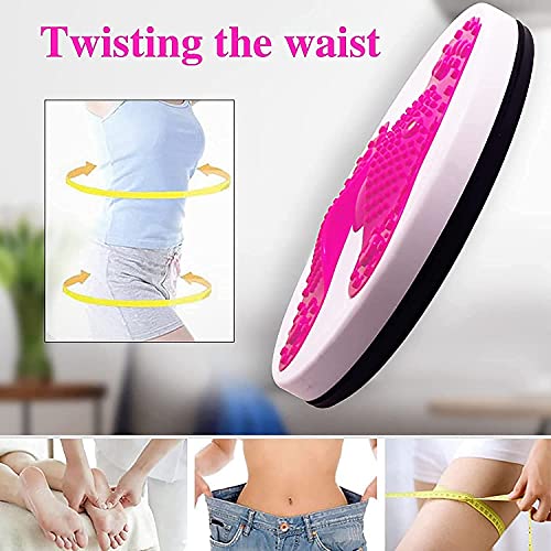 Plato Giratorio para la Cintura, Placa Giratoria para el Disco de la Cintura, Tabla de Equilibrio Giratoria para Moldear el Cuerpo, Equipo de Entrenamiento para Fitness para Piernas Y Abdomen (Purple)