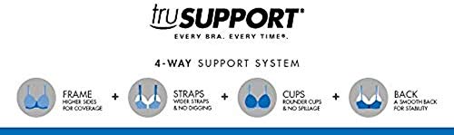 Playtex Womens 18 Hour Ultimate Lift & Support Wirefree Bra (4745B) -White -42DD