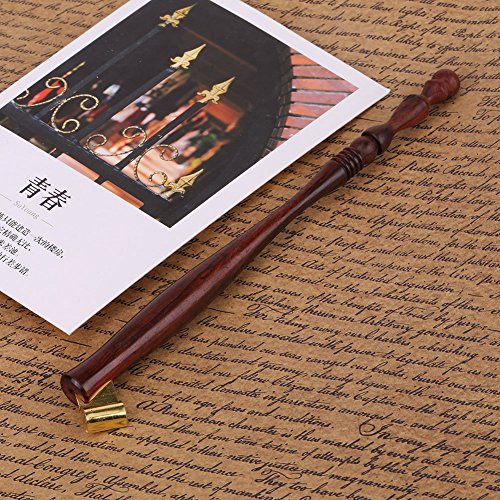 Pluma Inglesa Oblicua de Madera para Caligrafía de Inmersión con Brida de Metal Extraíble, Color Negro