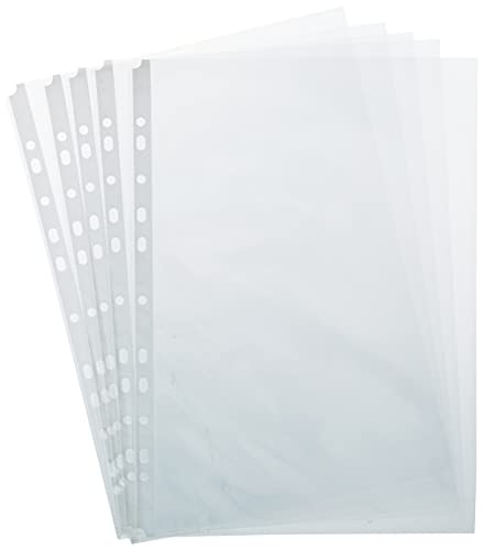 Plus Office EH303A-8/FC - Fundas multitaladro folio-cristal, 90 micras, 100 unidades, transparente