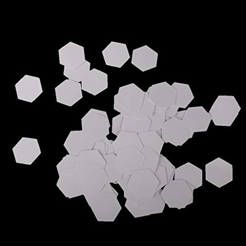 POFET 500 plantillas hexagonales de papel para manualidades, 26 mm