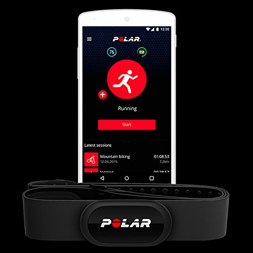 Polar H10 - Sensor de Frecuencia cardíaca Bluetooth con banda pectoral - Negro, M-XXL
