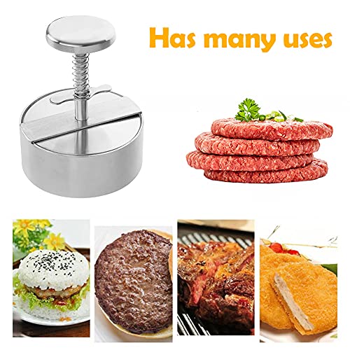 Prensa Hamburguesas, Molde Croquetas acero inoxidable 304 con escala, máquina para hacer hamburguesas antiadherente, formadora de hamburguesas para fiestas, cenas, barbacoas