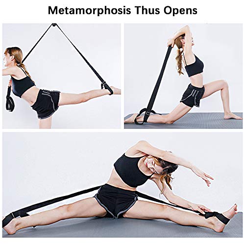 PUDSIRN - Juego de 2 Bloques de Yoga de Alta Densidad EVA Bloques Antideslizantes con Correa de Yoga, Anillo en D de Metal para Mejorar el Equilibrio y la flexibilidad para Yoga, Pilates, meditación
