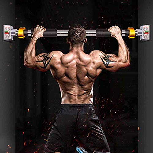 Pull-ups barras horizontales en las puertas de la familia sin punch pull-ups casa aparatos de ejercicios deportes de interior de la pared y deportes unipolares ( Color : Silver , Size : 135-180cm )