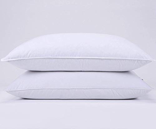 puredown® Pack de 2 Almohadas de Pluma y Plumón Lavable a Máquina Soporte Firme