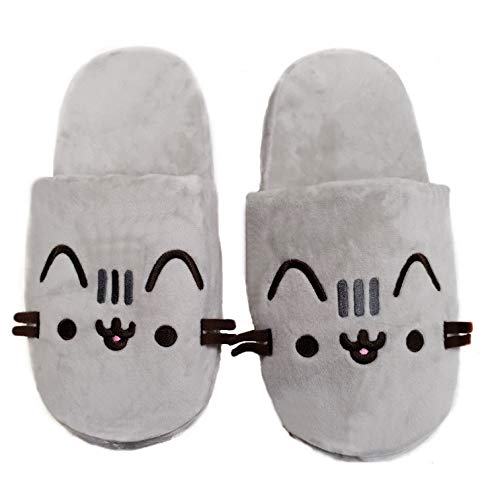 Pusheen Slippers-Slide on, M/L Unisex Adulto, Gris 001, 42.5 EU