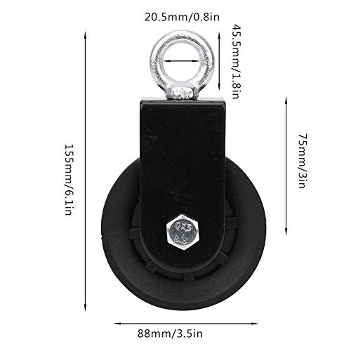 Qinlorgon Polea de Soporte para Equipos de Fitness con cojinetes dúplex de Alta Resistencia, polea silenciosa, para Accesorios de Gimnasio en casa