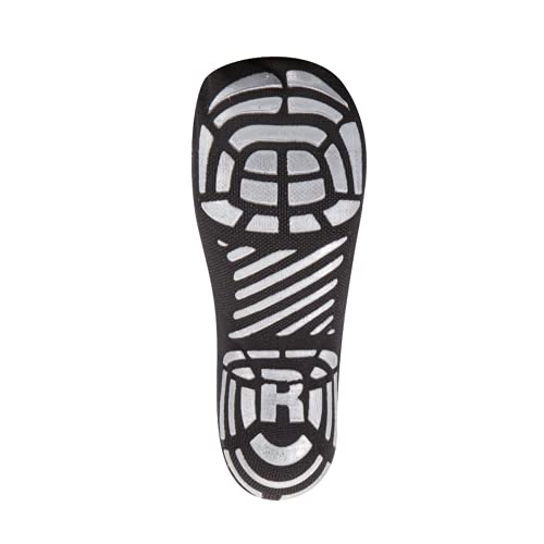 R-Evenge - Calcetín deportivo técnico para todas las actividades en el gimnasio, pilates, yoga, gimnasia postural, trx, crossfit, calistagenis, antideslizante Nero/Silver 34/37 EU