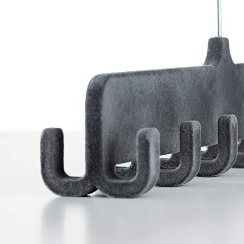 Rayen | Colgador para Cinturones | Capacidad para 14 Unidades | Color Gris Oscuro | Percha para Colgar Cinturones u Otros Accesorios | 31,5 x 14,4 x 4,5 cm