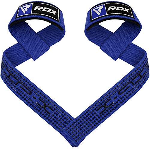 RDX Correas Levantamiento de Pesas, 5MM Neopreno Soporte de Muñeca Acolchado, Muñequeras Agarres Gel Straps, Powerlifting Fitness Peso Culturismo Gimnasio Deportivas Gym Agarraderas, Mujeres Hombres