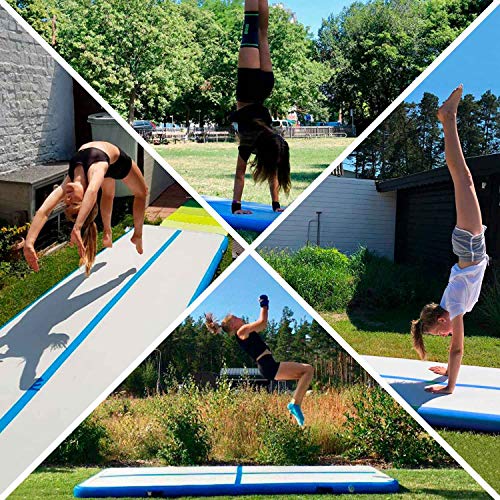 ReAct Airtrack gimnasia 3m - Con bomba de aire, estera de gimnasia inflable, lo mejor para la gimnasia, el yoga - Durable y fácil de transportar Mat Sports, Air Track colchoneta gimnasia