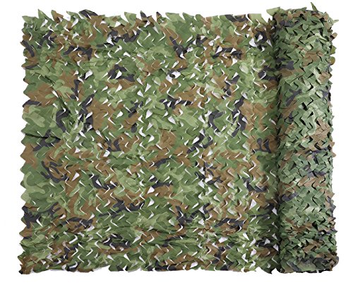 Red de Camuflaje Malla de Protección Redes Militar Woodland 1.5 x 2 M Ejército Táctico sin Cuerda de Red para el Sol Sombra Decoración Caza Ciegos Disparos