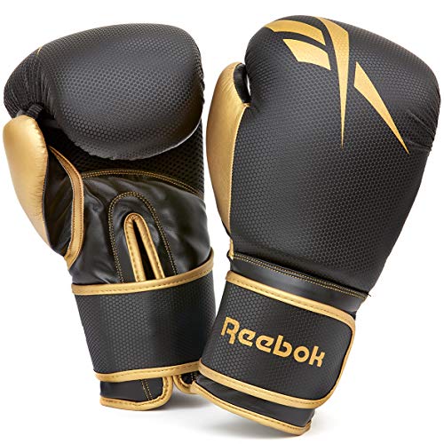 Reebok Guantes de Boxeo - Oro/Negro, 16 oz