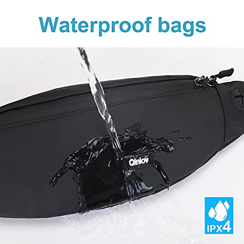 Resistente al Agua riñonera Bolsa de Cintura 3 Bolsillos con Cremallera Bolsa riñonera de Viaje Senderismo al Aire Libre Deporte Vacaciones Dinero Bolsa de Cadera Paquete