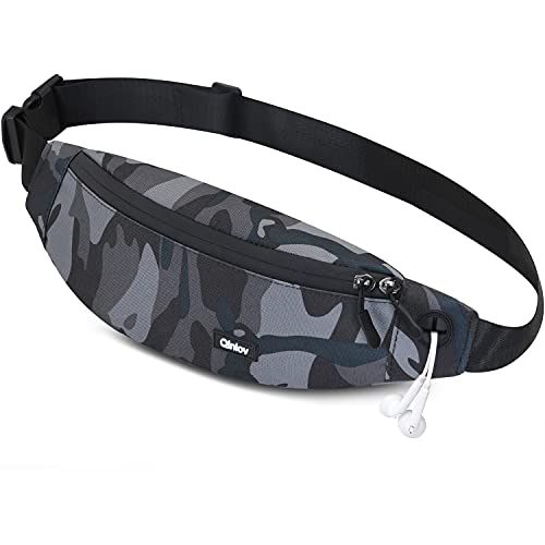 Resistente al Agua riñonera Bolsa de Cintura 3 Bolsillos con Cremallera Bolsa riñonera de Viaje Senderismo al Aire Libre Deporte Vacaciones Dinero Bolsa de Cadera Paquete