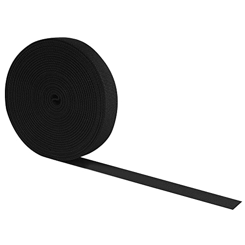 RETON 10 yardas negro Nylon Heavy correa de correas (20mm, 10 Yardas)