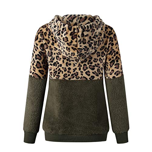 riou Mujeres Sudaderas con Capucha Manga Larga Suéter con Bolsillo Suelto Abrigo con Cremallera Blusa Cordón Tops Otoño Invierno Remata Suave y Confortable Pullover Cálido El nuevo