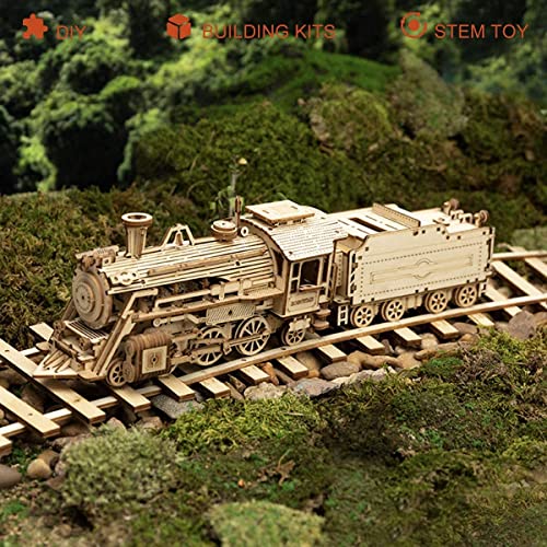 Robotime Puzzle 3D Tren Madera Maquetas para Construir Adultos Maquetas para Montar Mecánica Construcción Laser Cut Puzzle