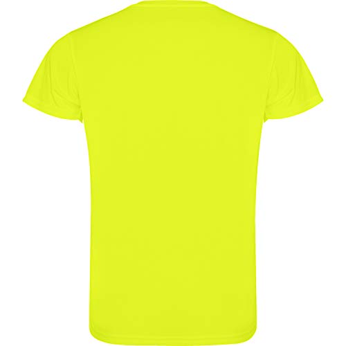 ROLY Camiseta Hombre (Pack 5) Deporte | Camiseta Técnica para Fitness o Running | Transpirable (Amarillo FLÚOR, L)