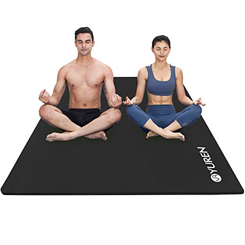 RYTMAT Esterilla Yoga Grande 200×130cm/120cm Gruesa 15mm/10mm NBR Colchoneta Gimnasia Antideslizante Suave y Cómodo Alfombra Fitness para Ejercicio Familiar, Juego Infantil